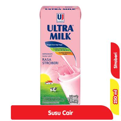 Ultra Milk Susu UHT Stroberi Kotak 250 ml
